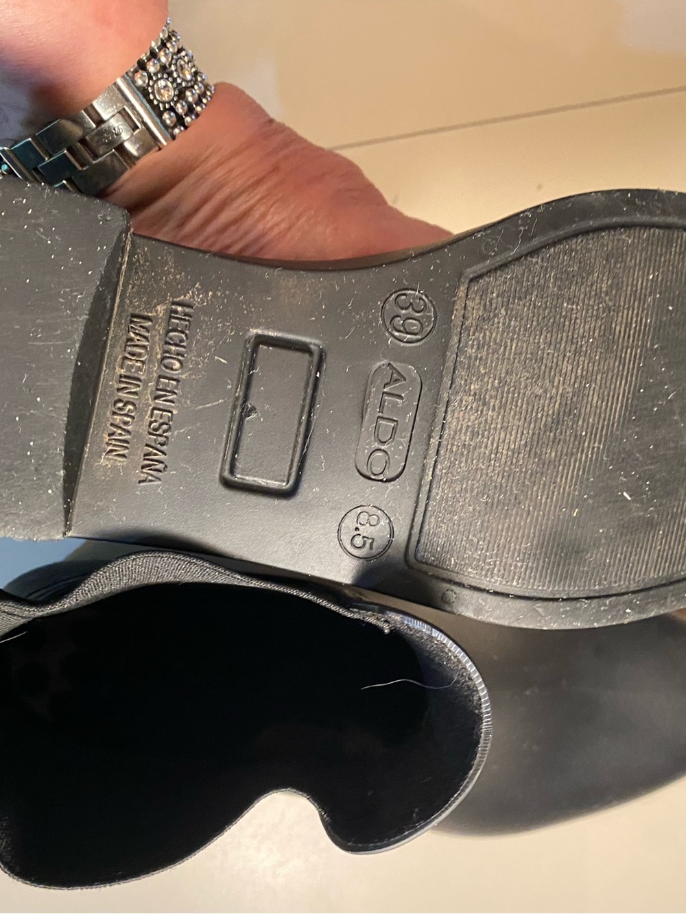 Aldo Black Matte Chelsea Rain Ankle Boots - Picture 3 of 7